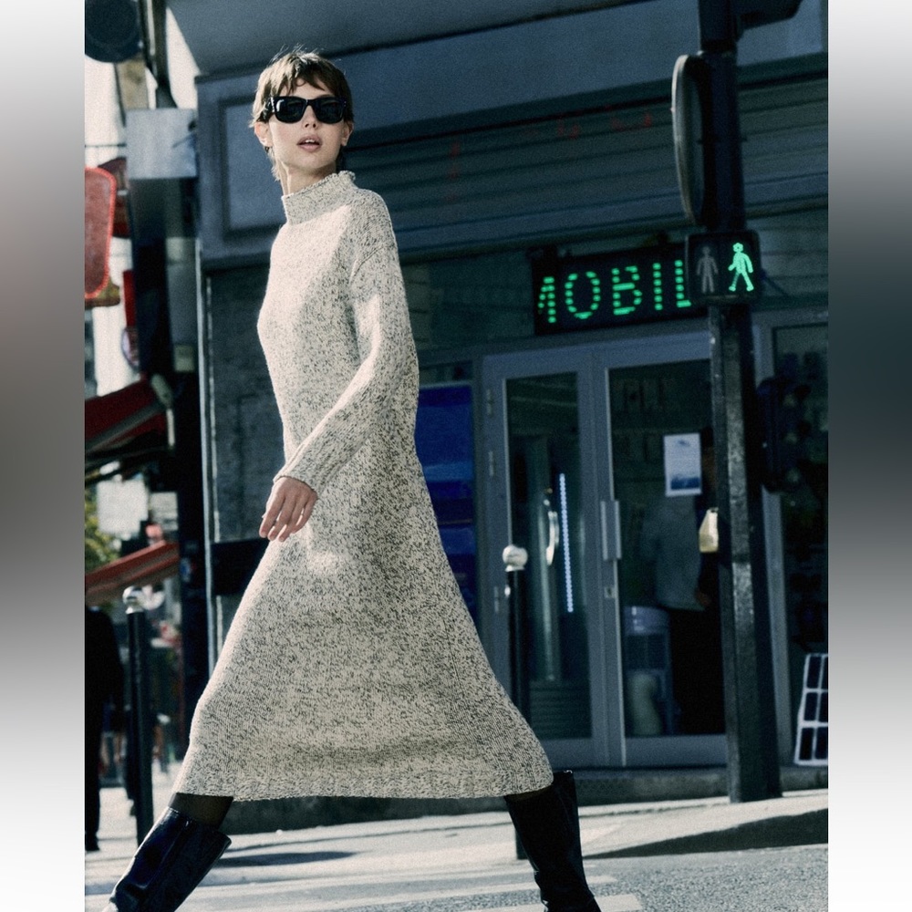 Zara Long Knit Dress size M NWT